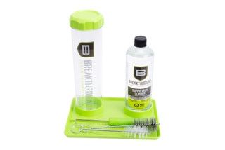 Breakthrough Clean Suppressor Cleaning Kit tools with bright green organized tool tray